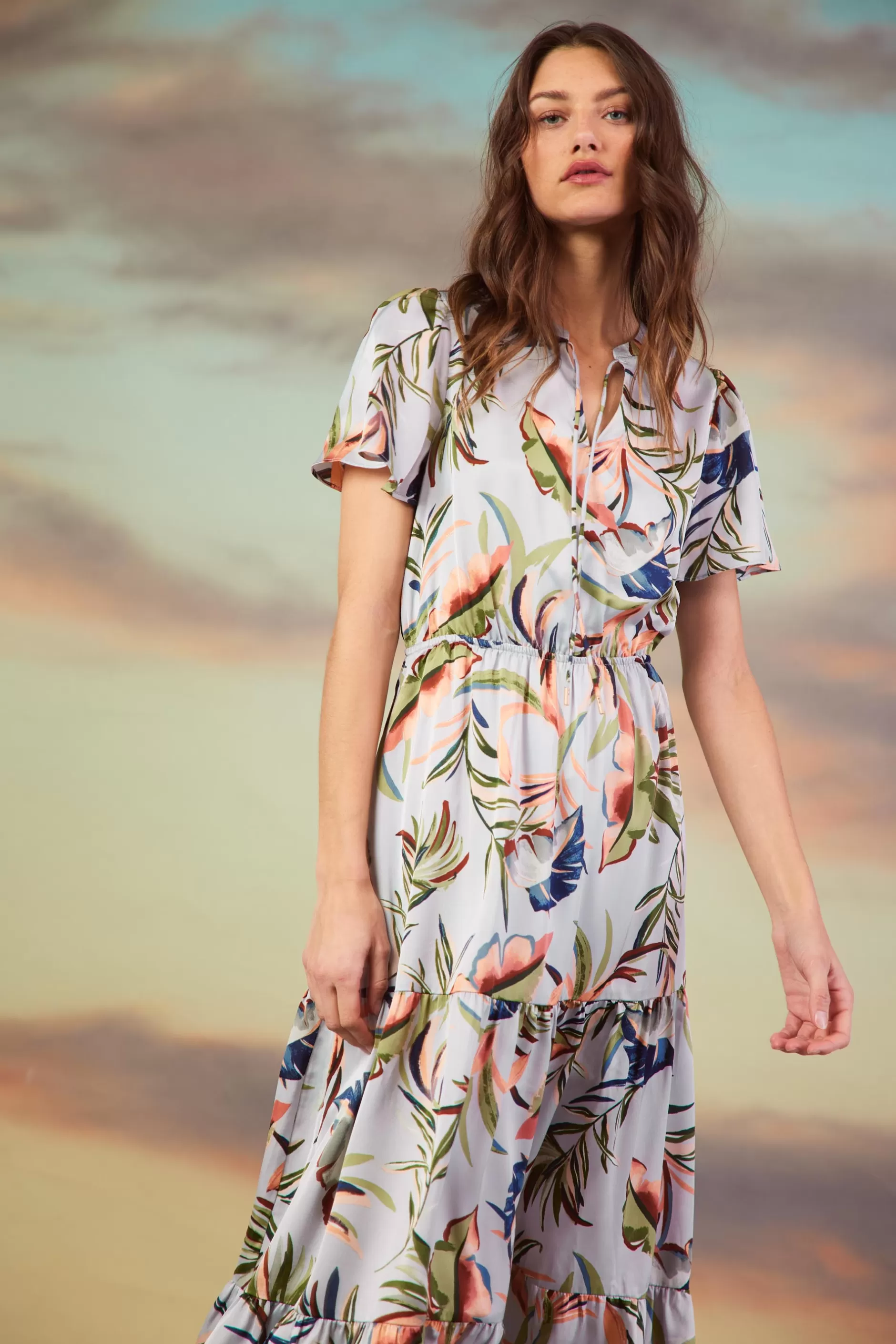 SKIES ARE BLUE Bianca Floral Spring Maxi Dress