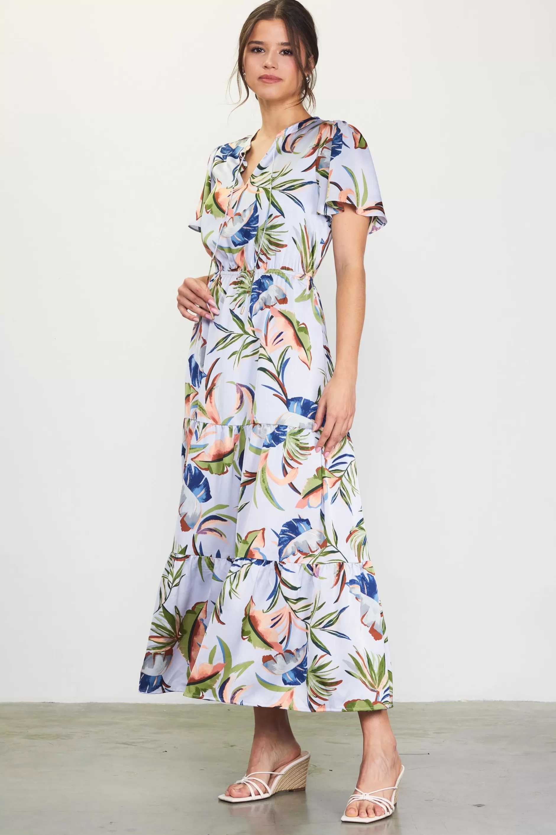 SKIES ARE BLUE Bianca Floral Spring Maxi Dress