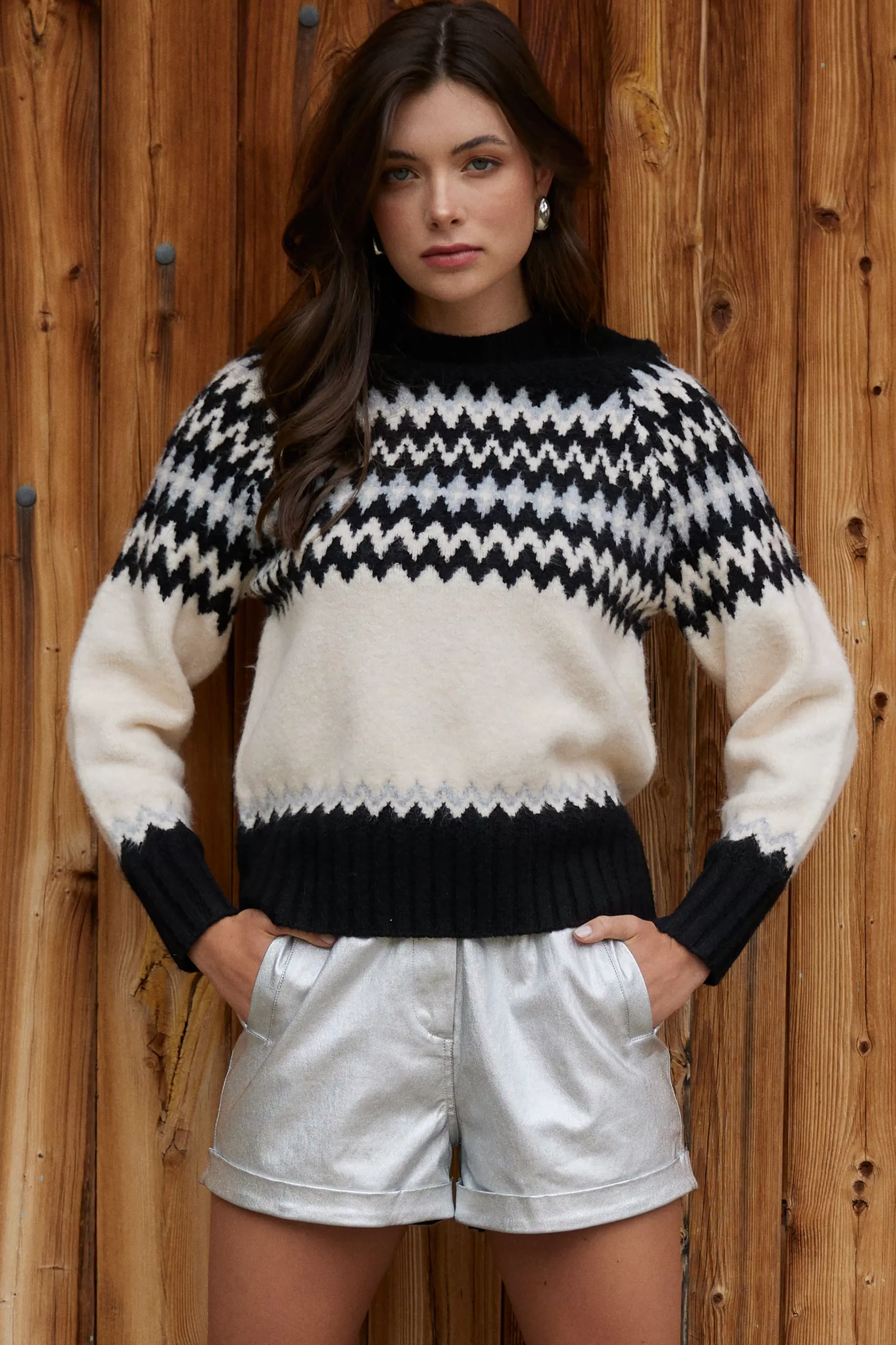 SKIES ARE BLUE Clarke Fair Isle Sweater