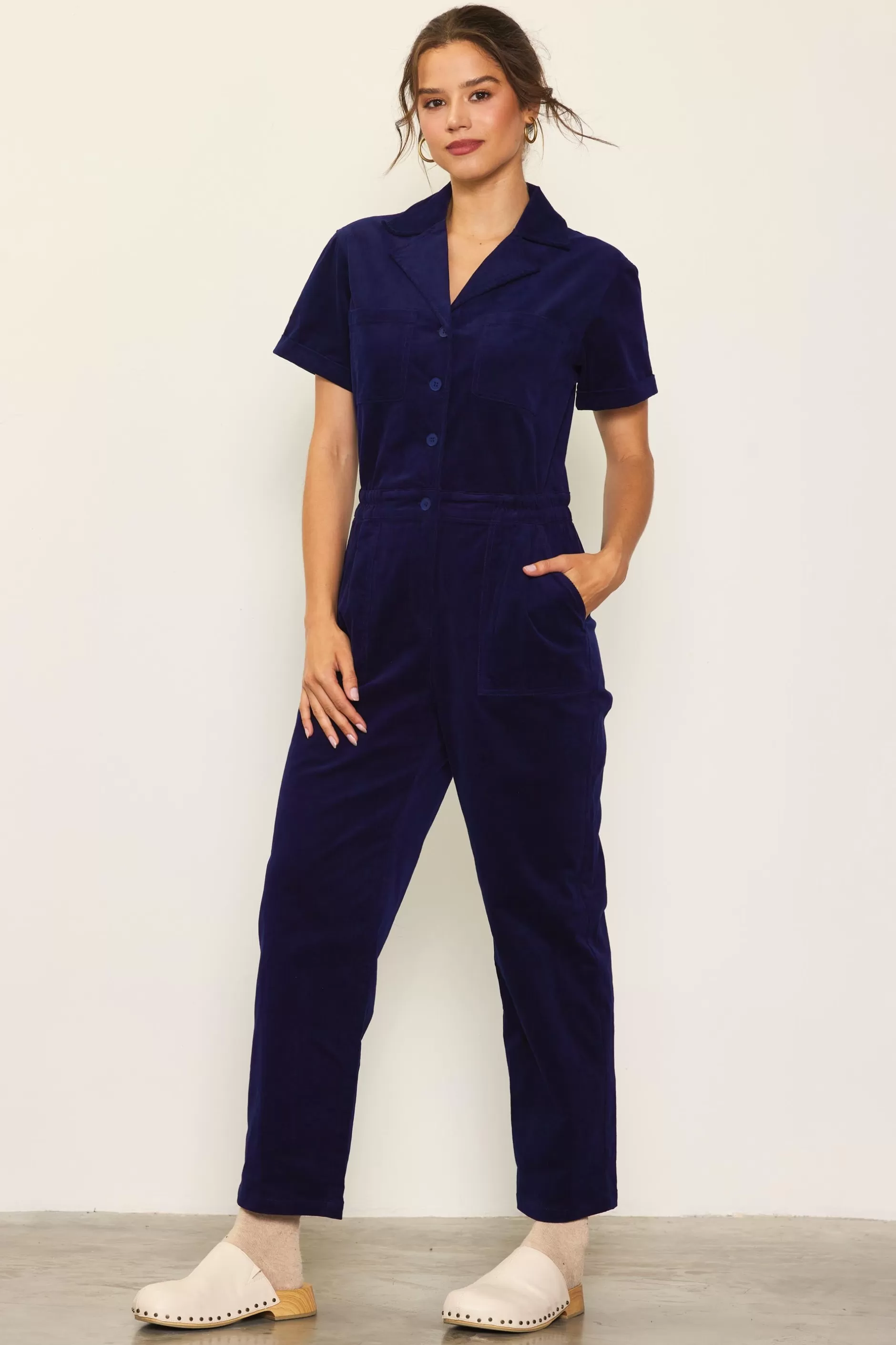 SKIES ARE BLUE Corduroy Utility Jumpsuit