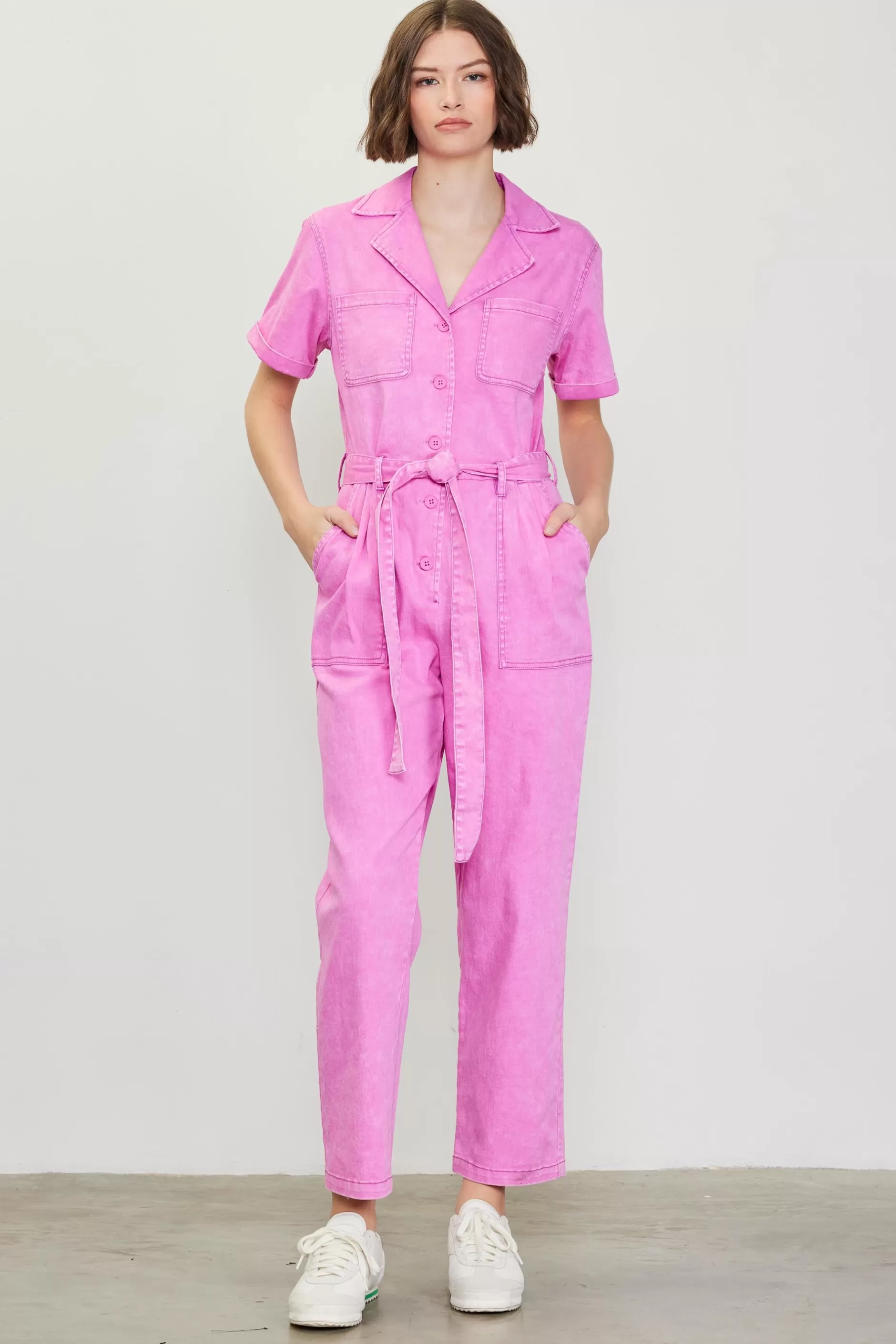 SKIES ARE BLUE Kendall Washed Utility Jumpsuit