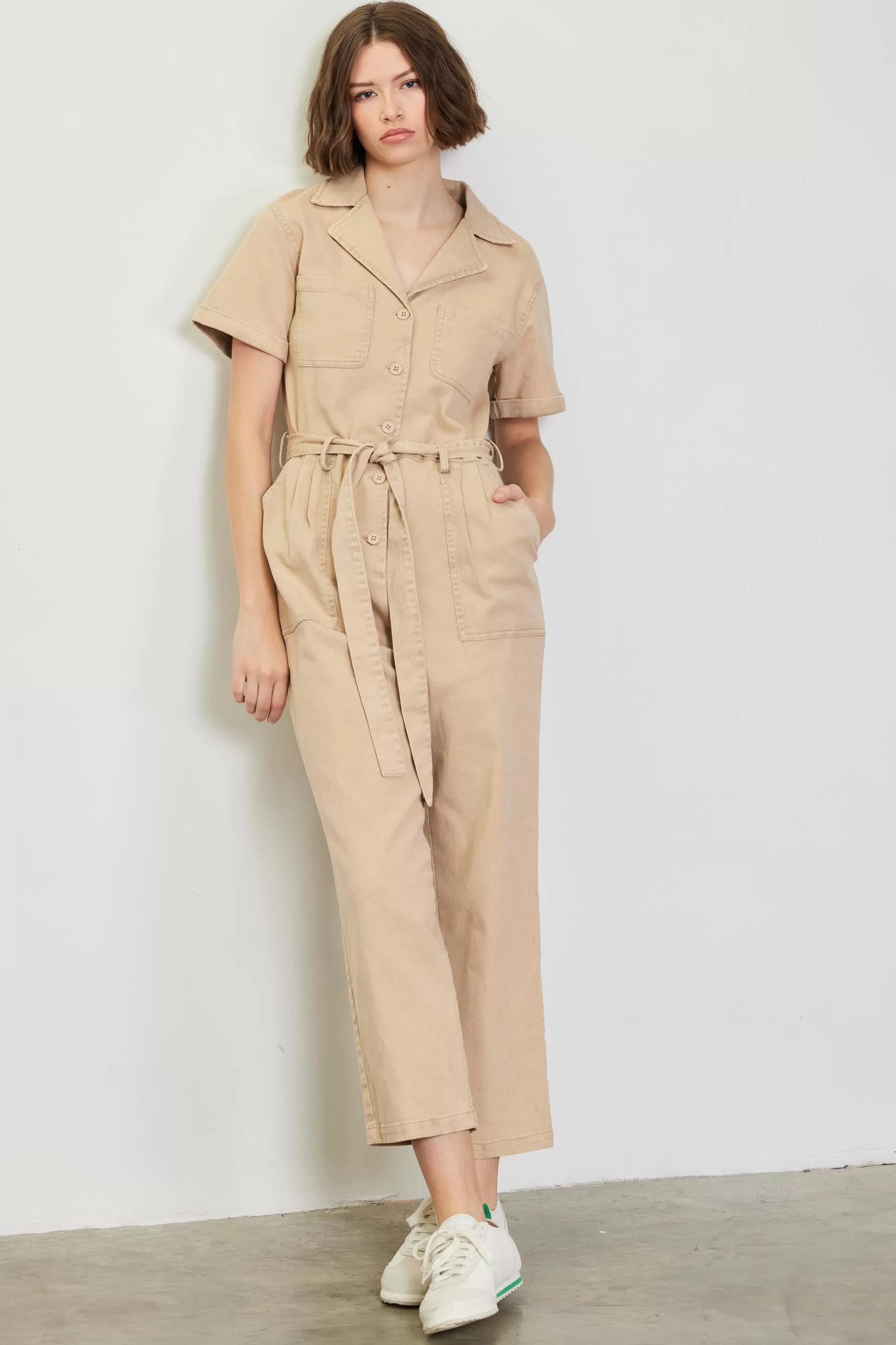 SKIES ARE BLUE Kendall Washed Utility Jumpsuit