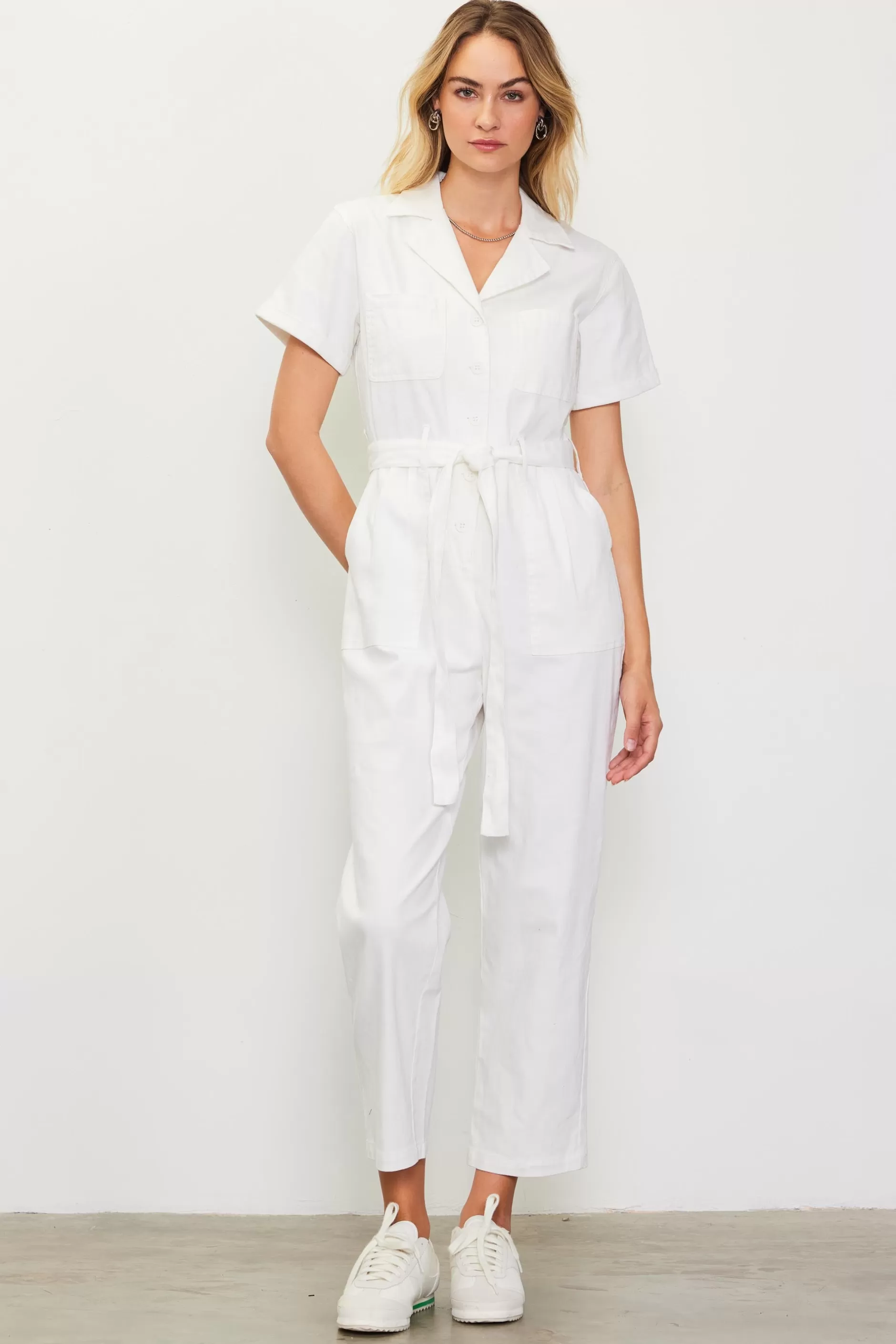 SKIES ARE BLUE Kendall Washed Utility Jumpsuit