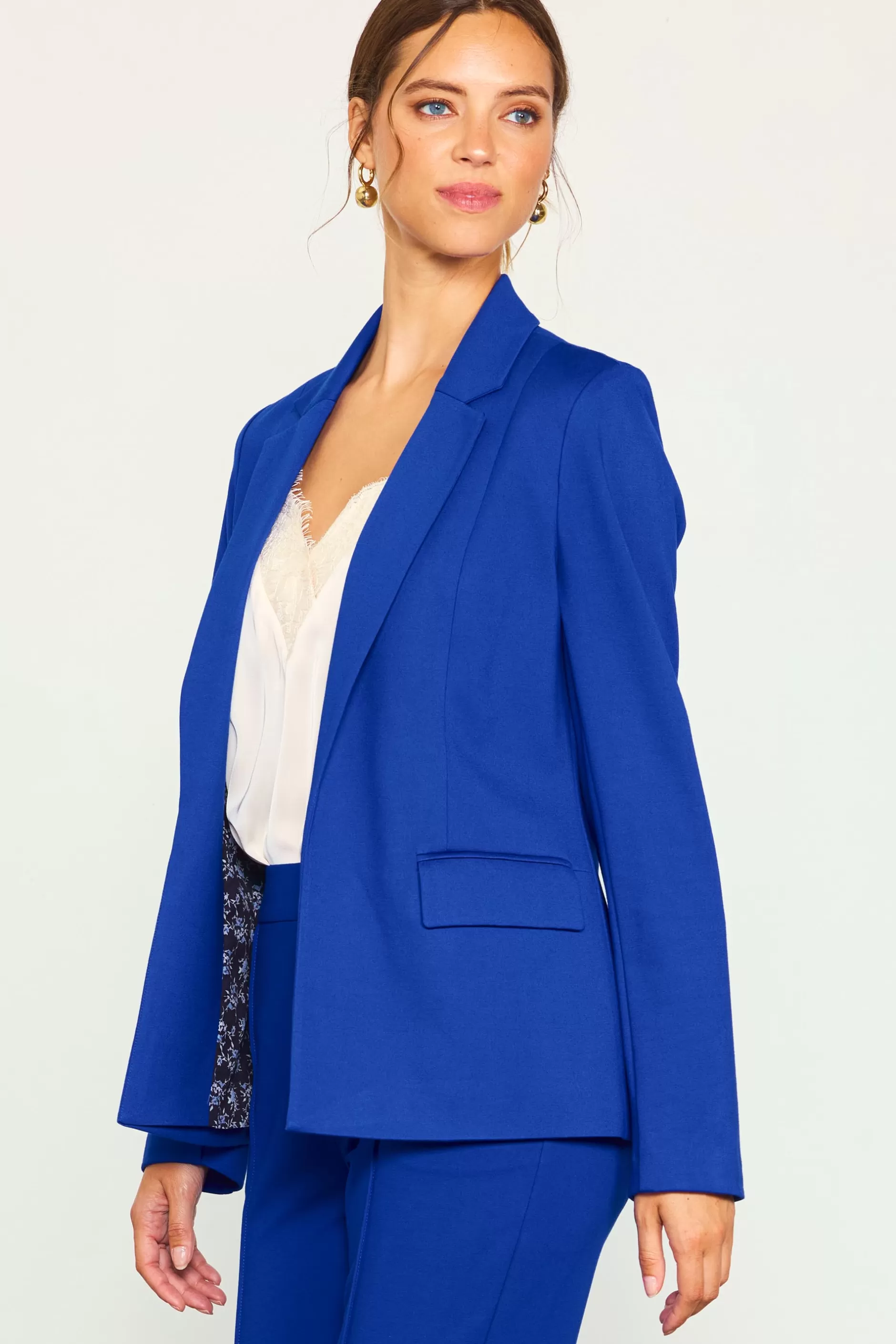 SKIES ARE BLUE Knit Tailored Blazer