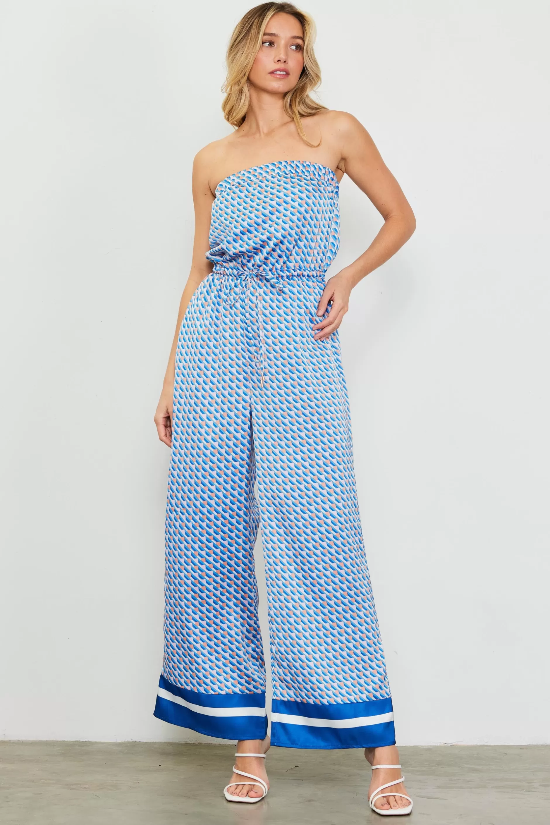 SKIES ARE BLUE Livia Bandana Print Jumpsuit