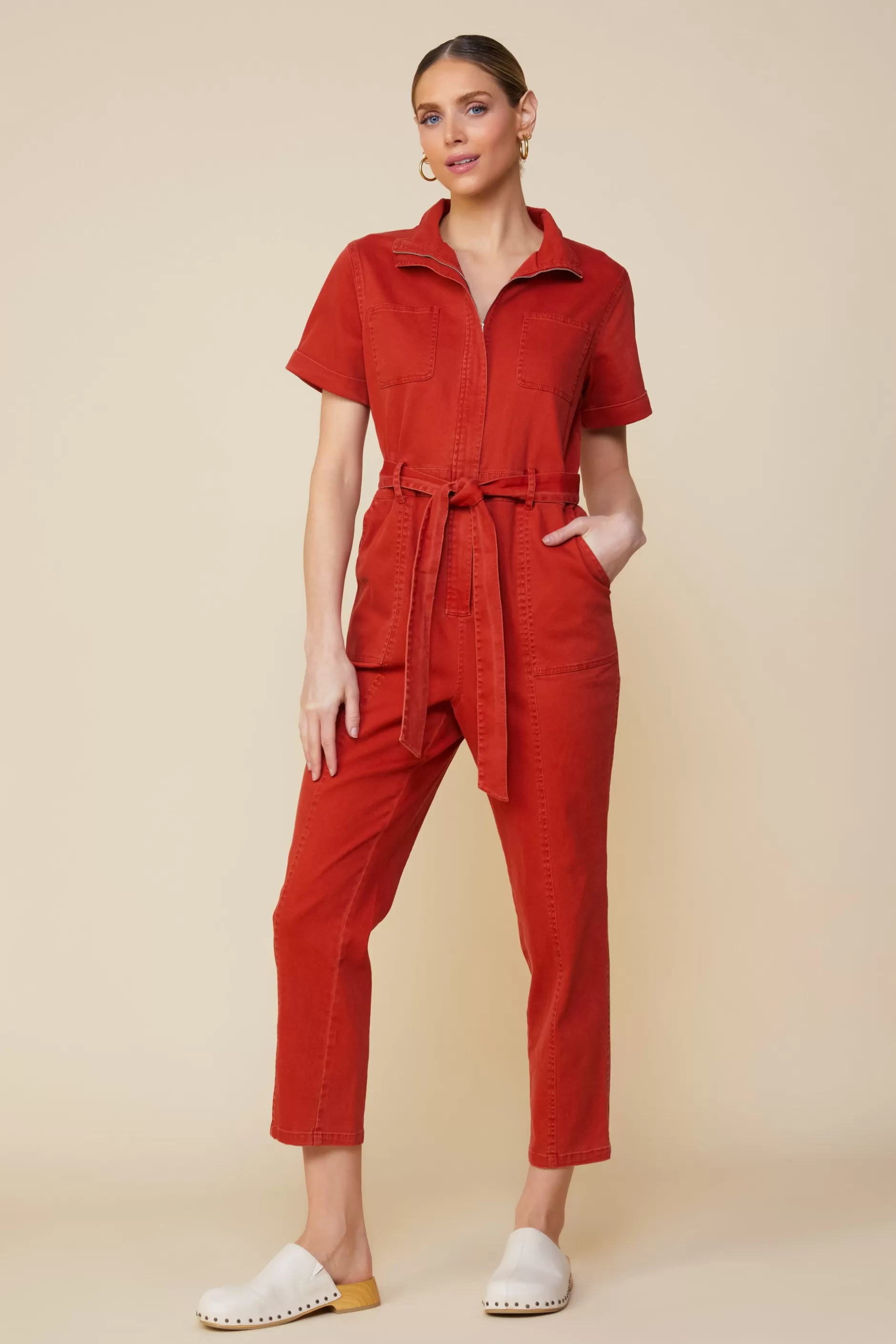 SKIES ARE BLUE Millie Utility Zip Jumpsuit