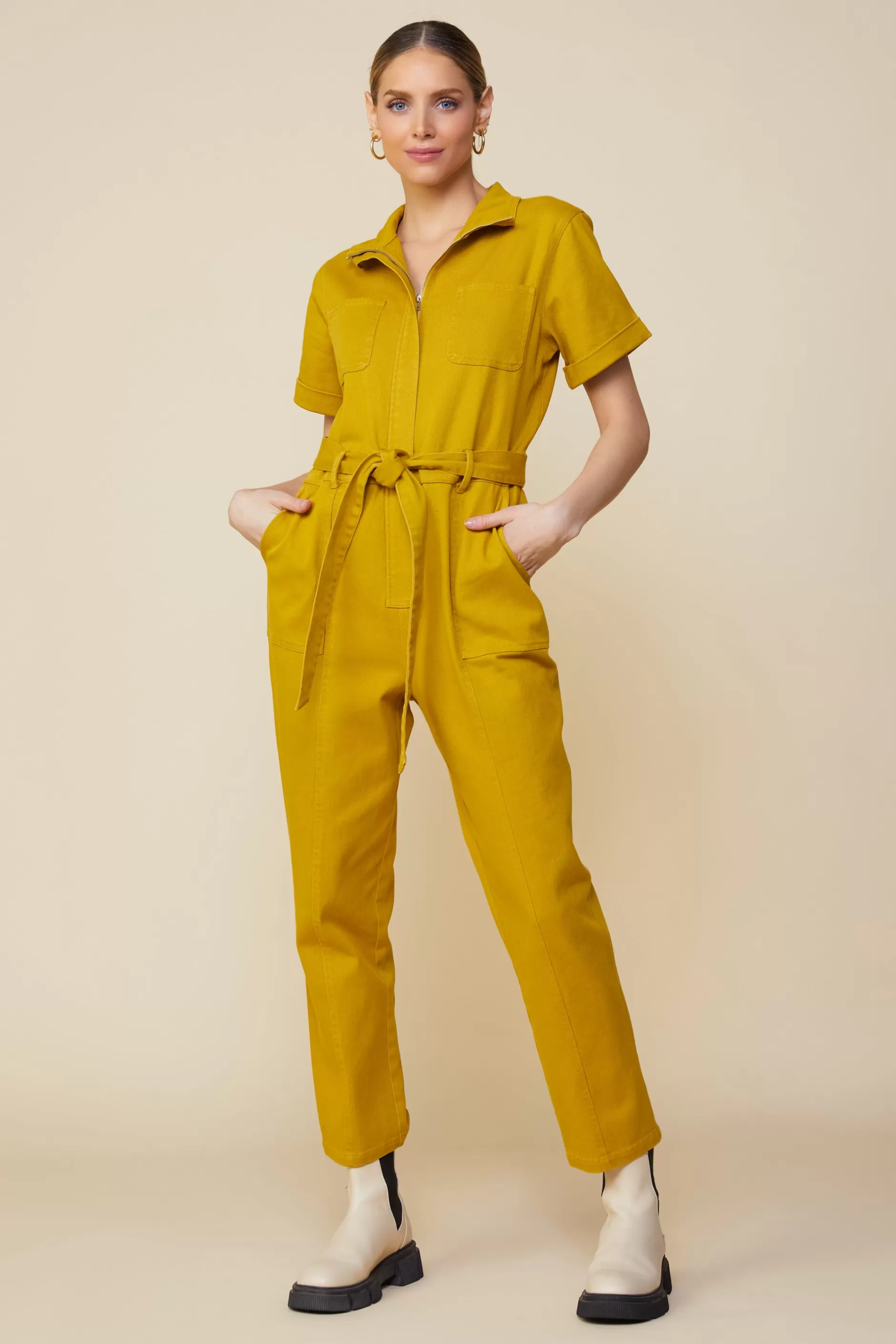 SKIES ARE BLUE Millie Utility Zip Jumpsuit