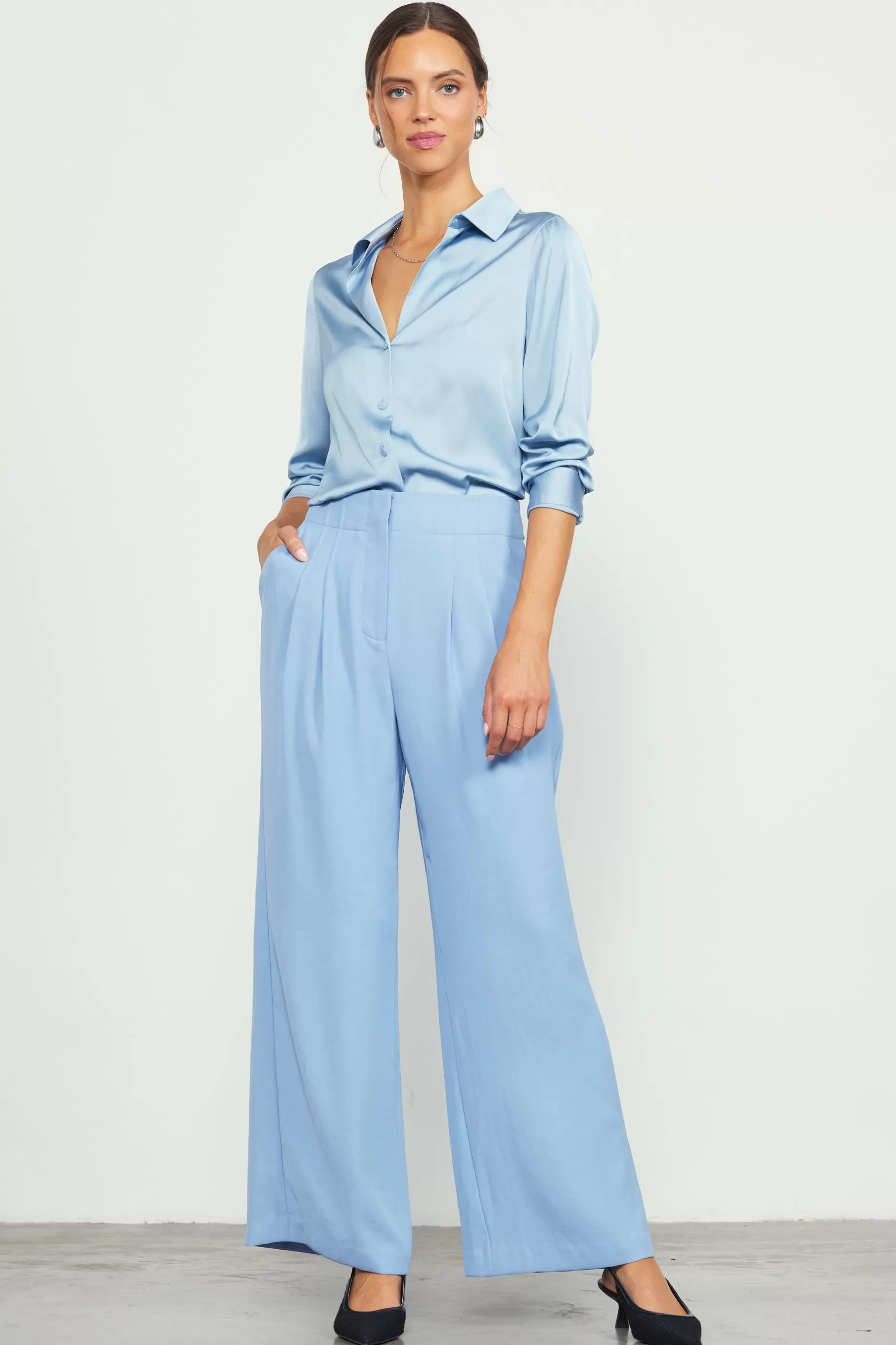 SKIES ARE BLUE Recycled Wide Leg Pants