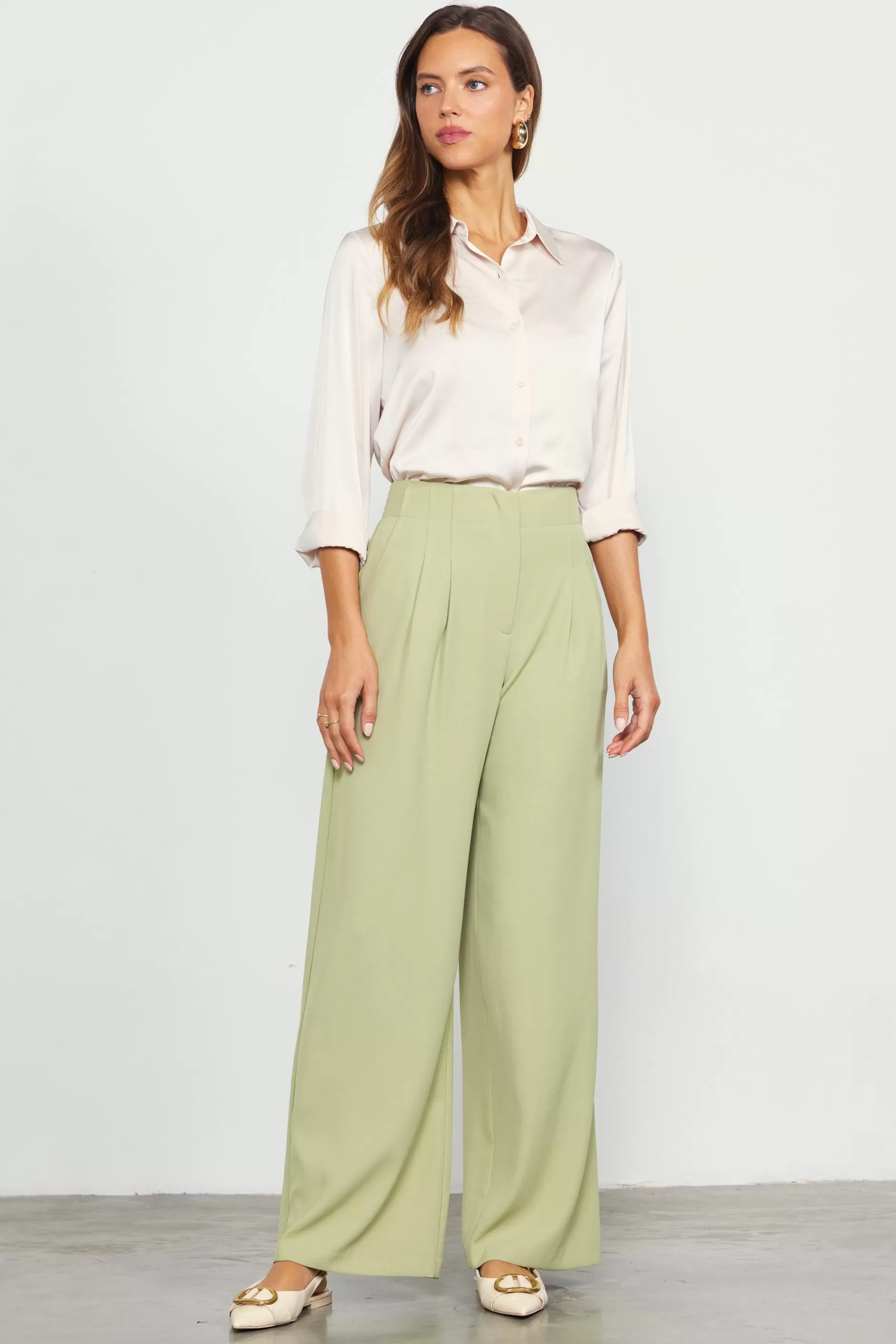 SKIES ARE BLUE Recycled Wide Leg Pants