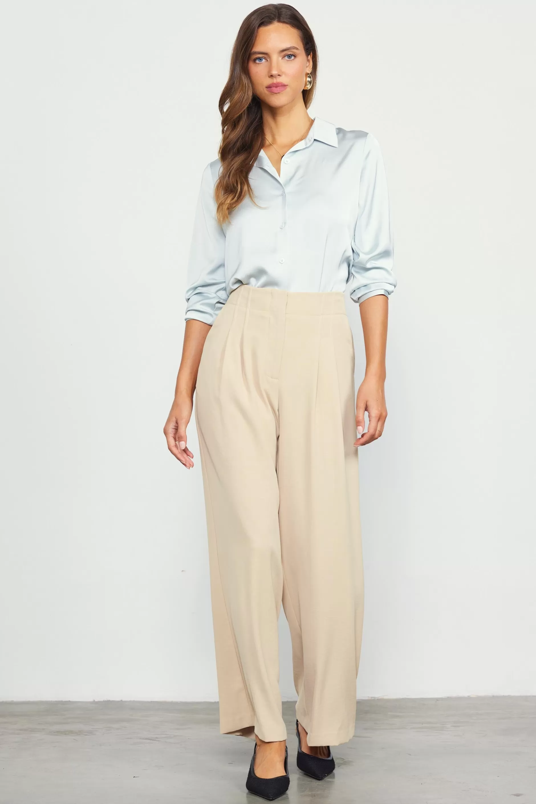 SKIES ARE BLUE Recycled Wide Leg Pants