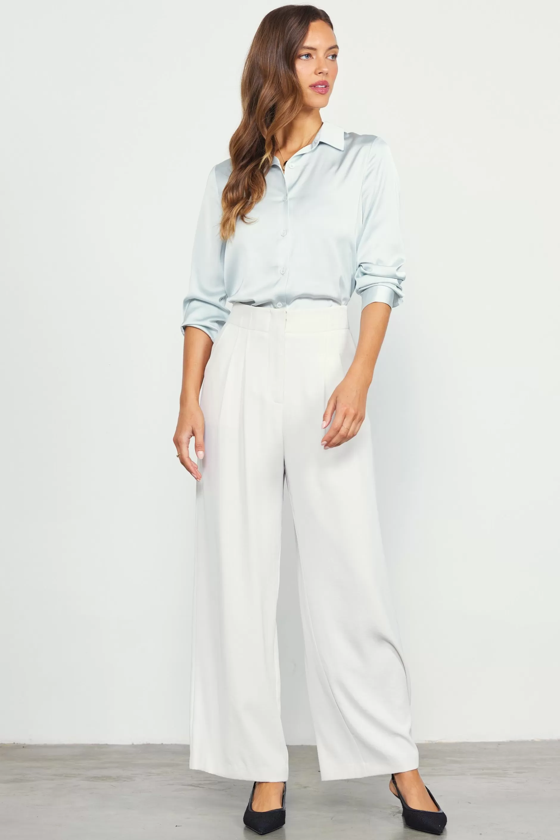 SKIES ARE BLUE Recycled Wide Leg Pants