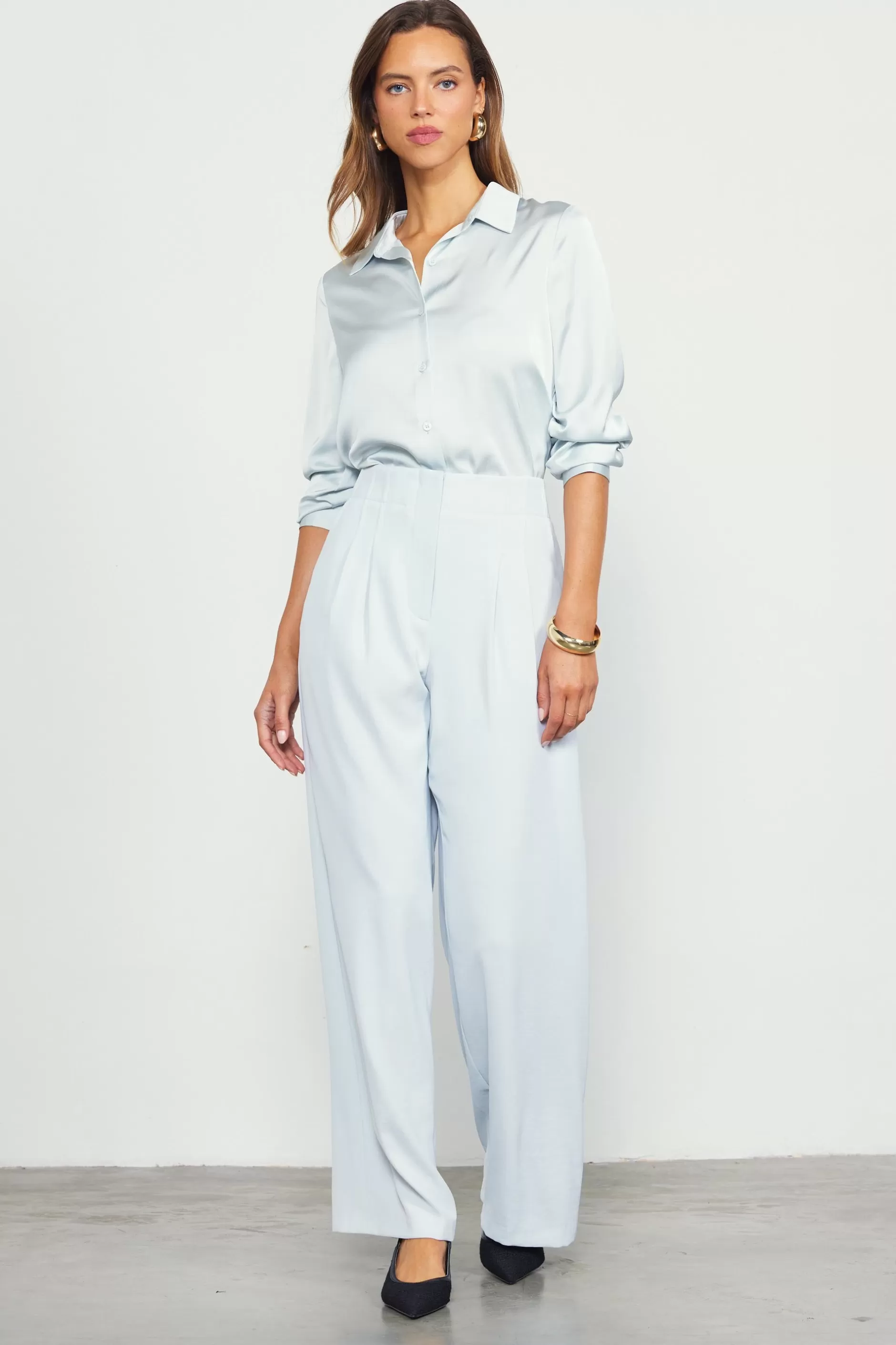 SKIES ARE BLUE Recycled Wide Leg Pants