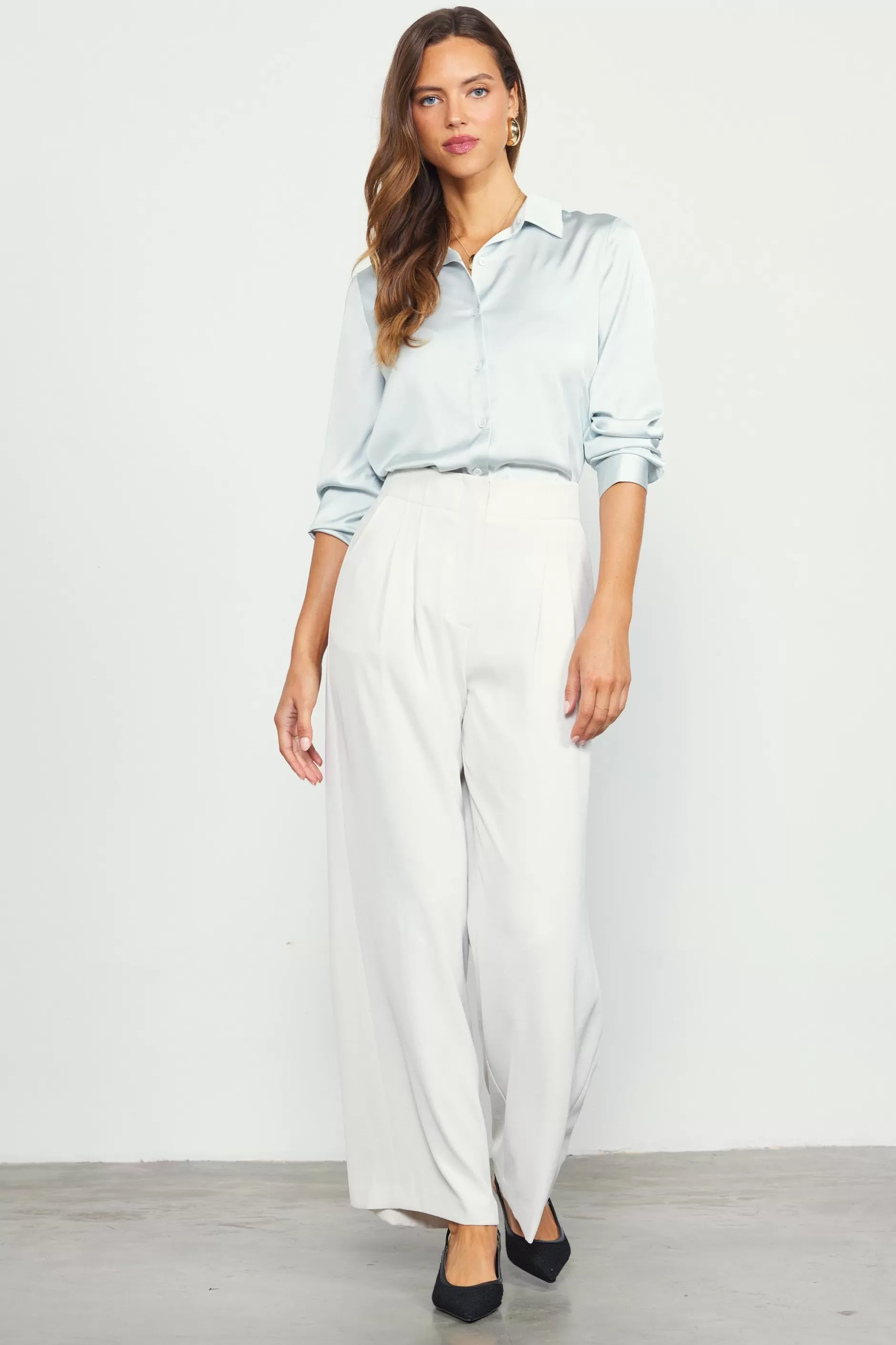 SKIES ARE BLUE Recycled Wide Leg Pants