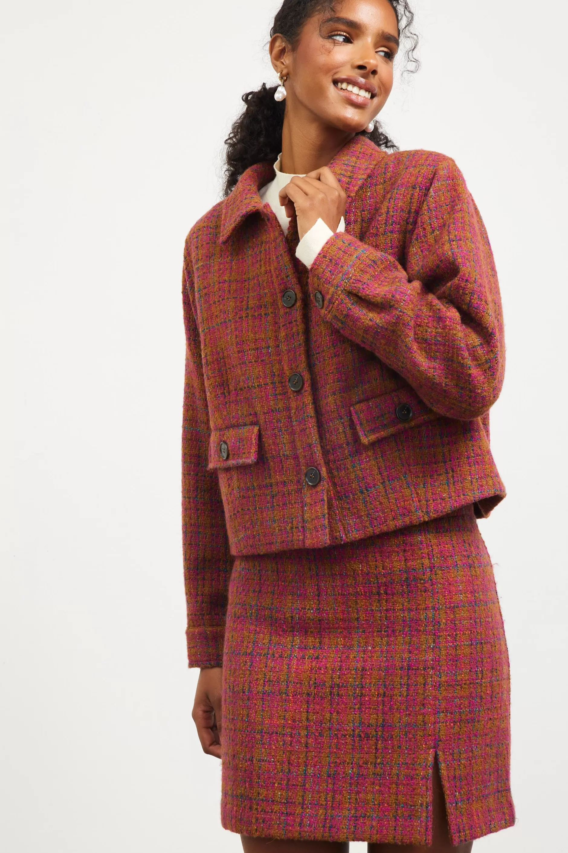 SKIES ARE BLUE Sienna Tweed Jacket